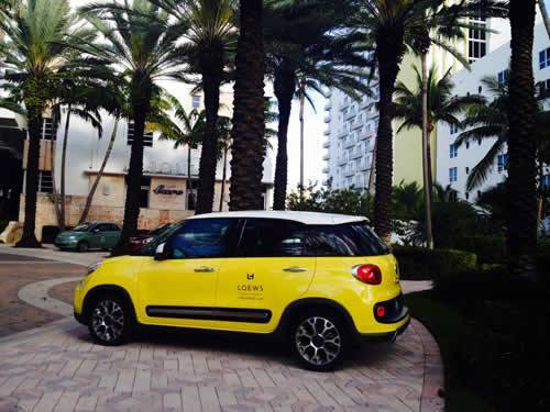 Chauffeur-driven Fiats are available at several Loews Hotels properties