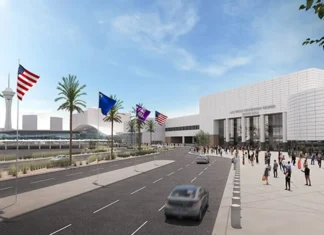 rendering of Las Vegas convention center's south hall