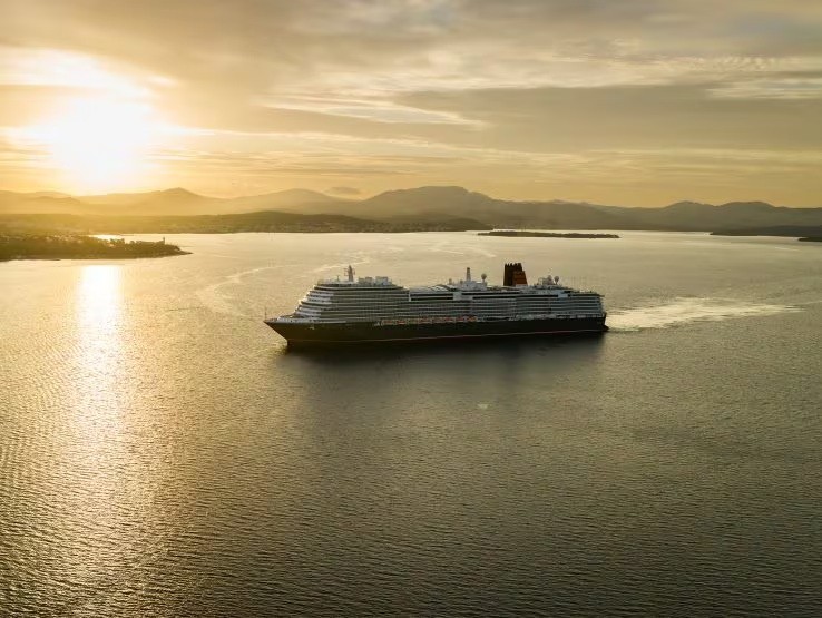 The Queen Anne departed from Southampton Jan. 10 for a 107-night maiden world voyage.